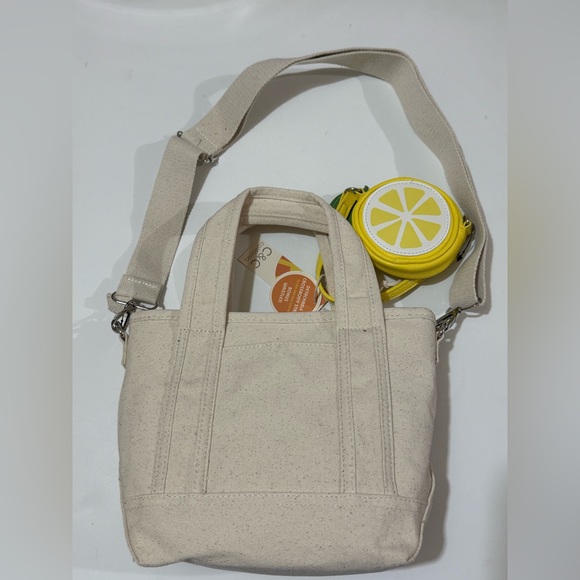 NEW C&C California Capri Tote bag with lemon pouch coin purse - Picture 2 of 5